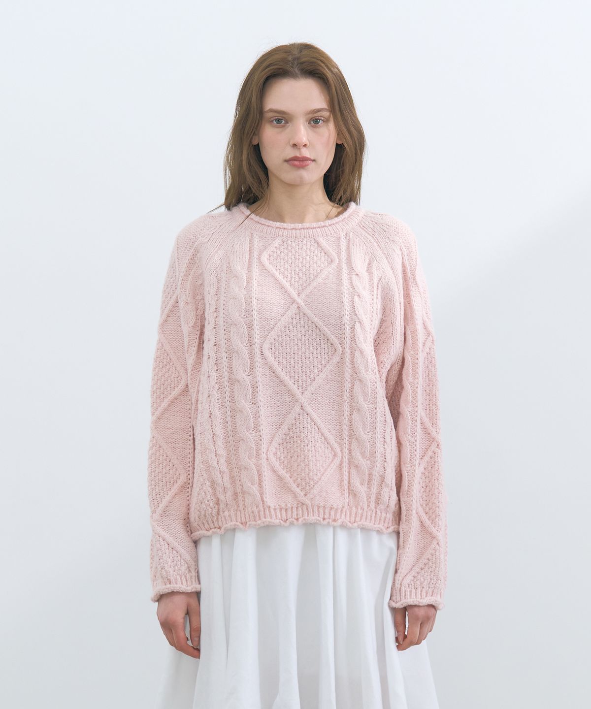 판도라핏(PANDORAFIT) Lumière Cable Knit (light pink)