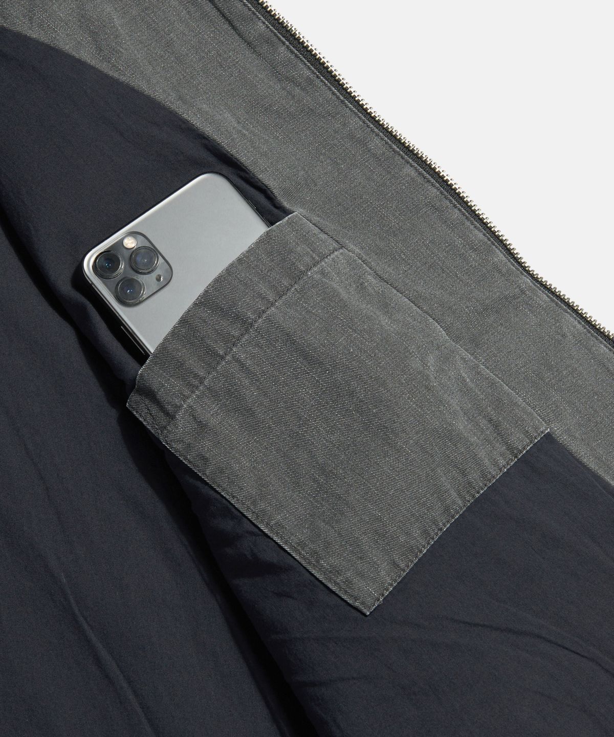 에스피오나지(ESPIONAGE) Washed Drizzler Jacket Black