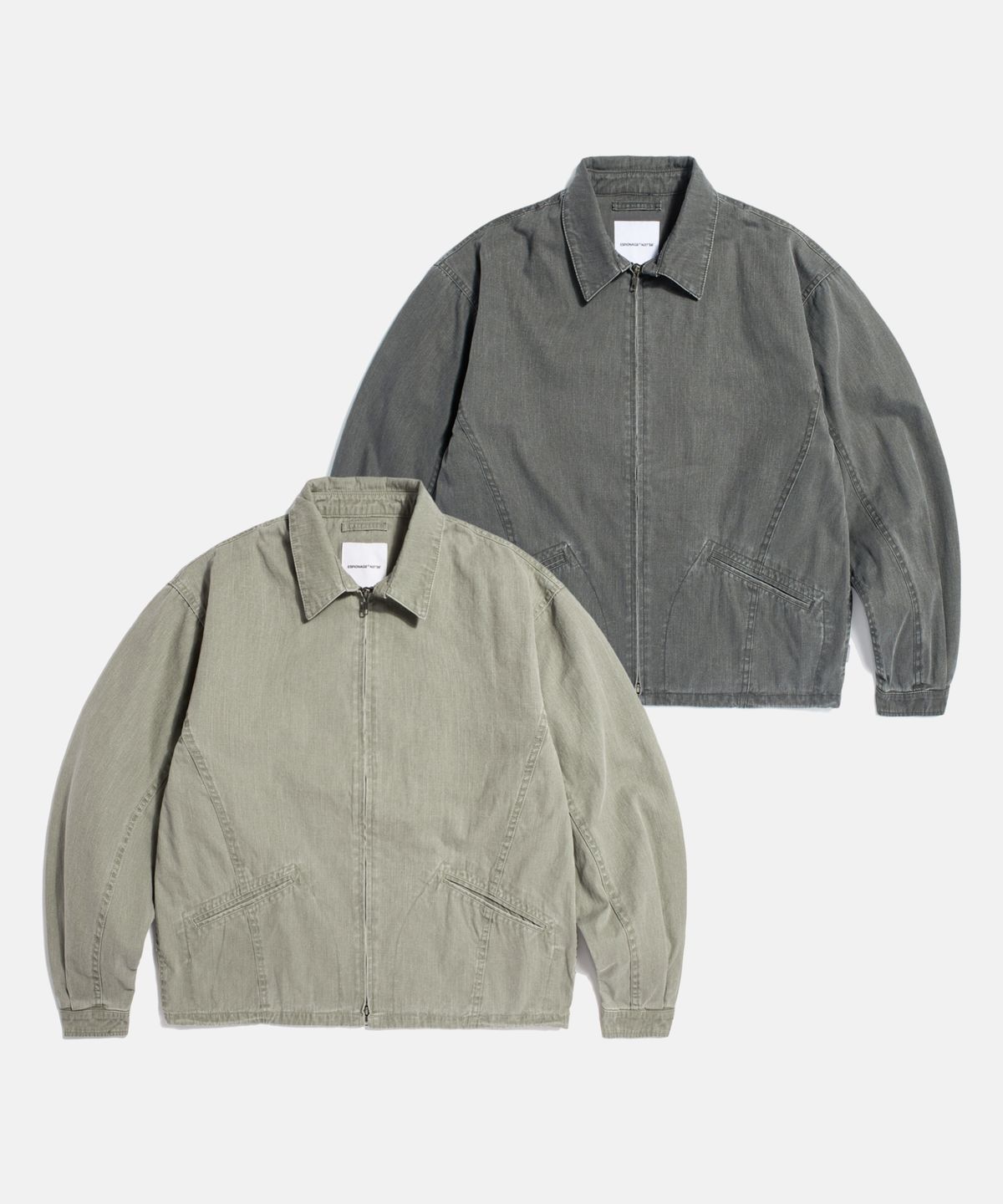 에스피오나지(ESPIONAGE) Washed Drizzler Jacket Greige