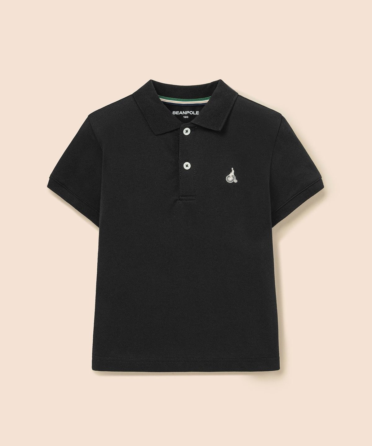 빈폴 키즈(BEANPOLE KIDS) [Essential] 피케 카라 반소매 티셔츠 - 블랙 (BI6242UE35)
