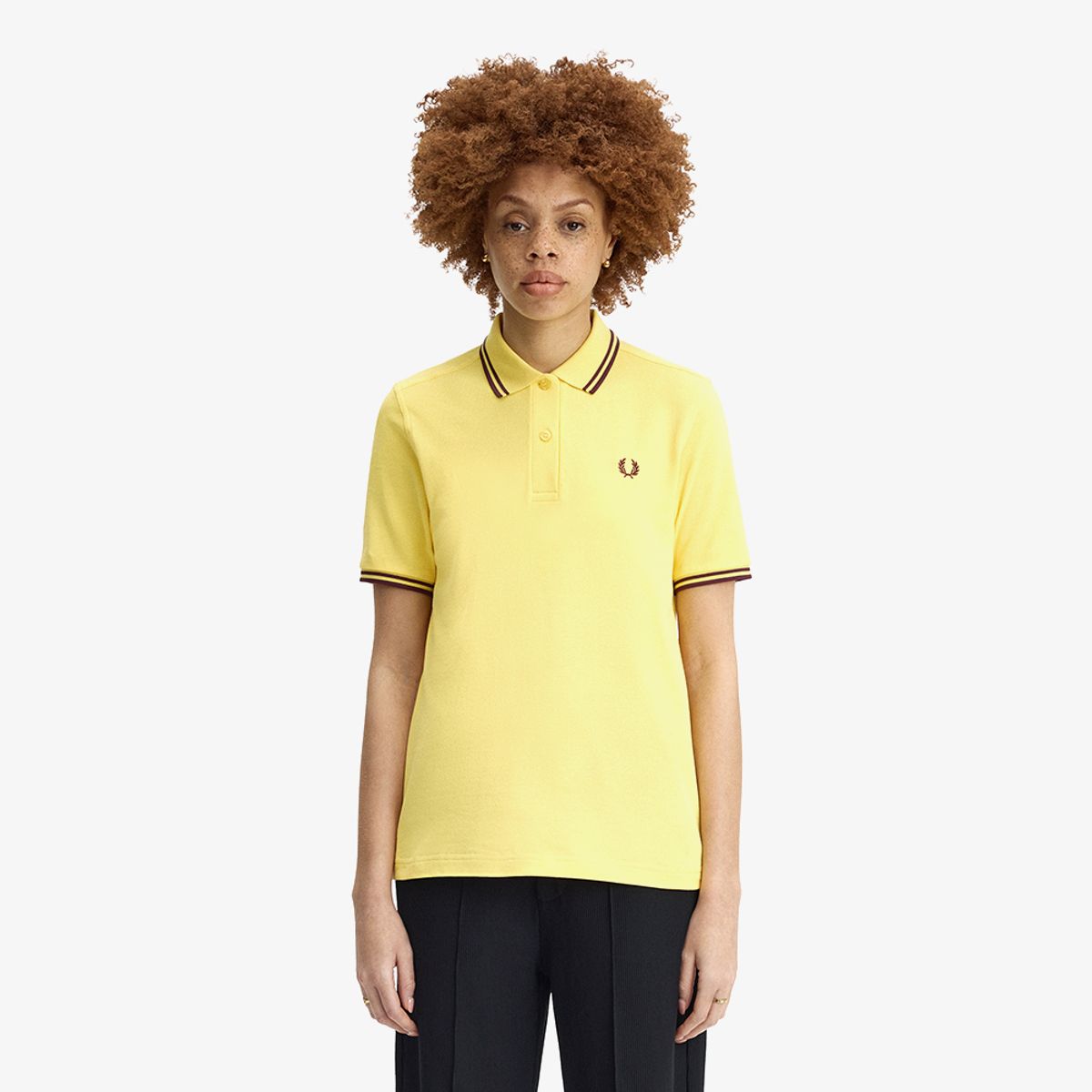 프레드페리(FRED PERRY) [G3600] 트윈 팁 프레드페리 셔츠 - 레몬발리/옥스블러드 AFPF2613600-19B
