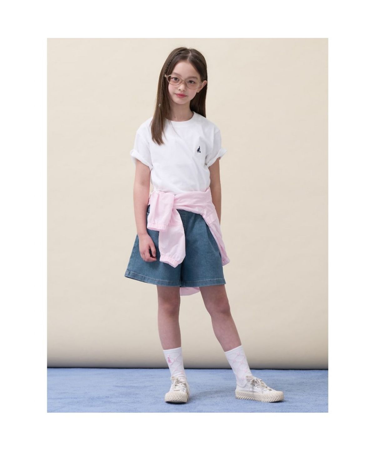 빈폴 키즈(BEANPOLE KIDS) [Essential] 수피마 베이직 반소매 티셔츠 - 아이보리 (BI6242UE10)