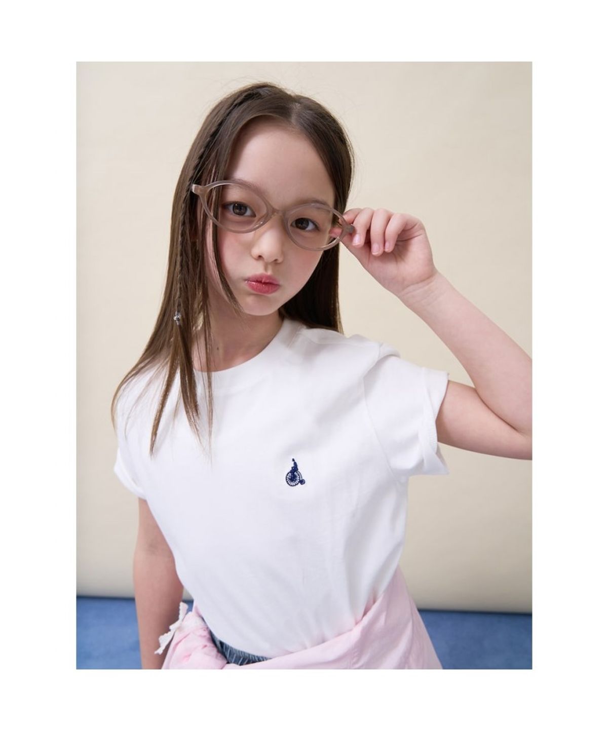 빈폴 키즈(BEANPOLE KIDS) [Essential] 수피마 베이직 반소매 티셔츠 - 아이보리 (BI6242UE10)