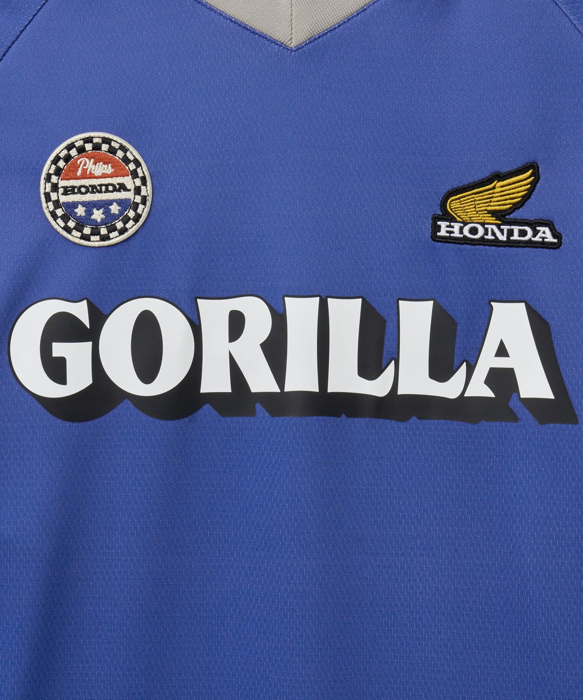 핍스 모터사이클(PHYPS MOTORCYCLE) Mesh Series Logo Long Sleeve Blue