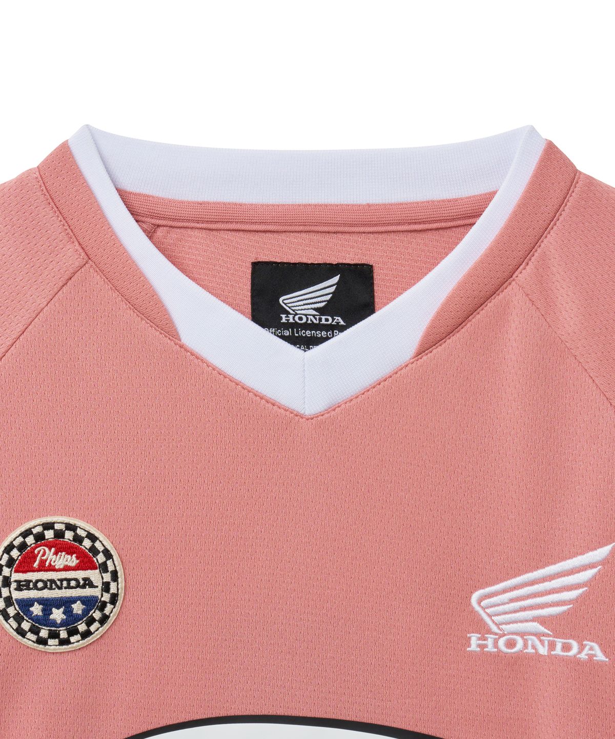 핍스 모터사이클(PHYPS MOTORCYCLE) Mesh Series Logo Long Sleeve Coral