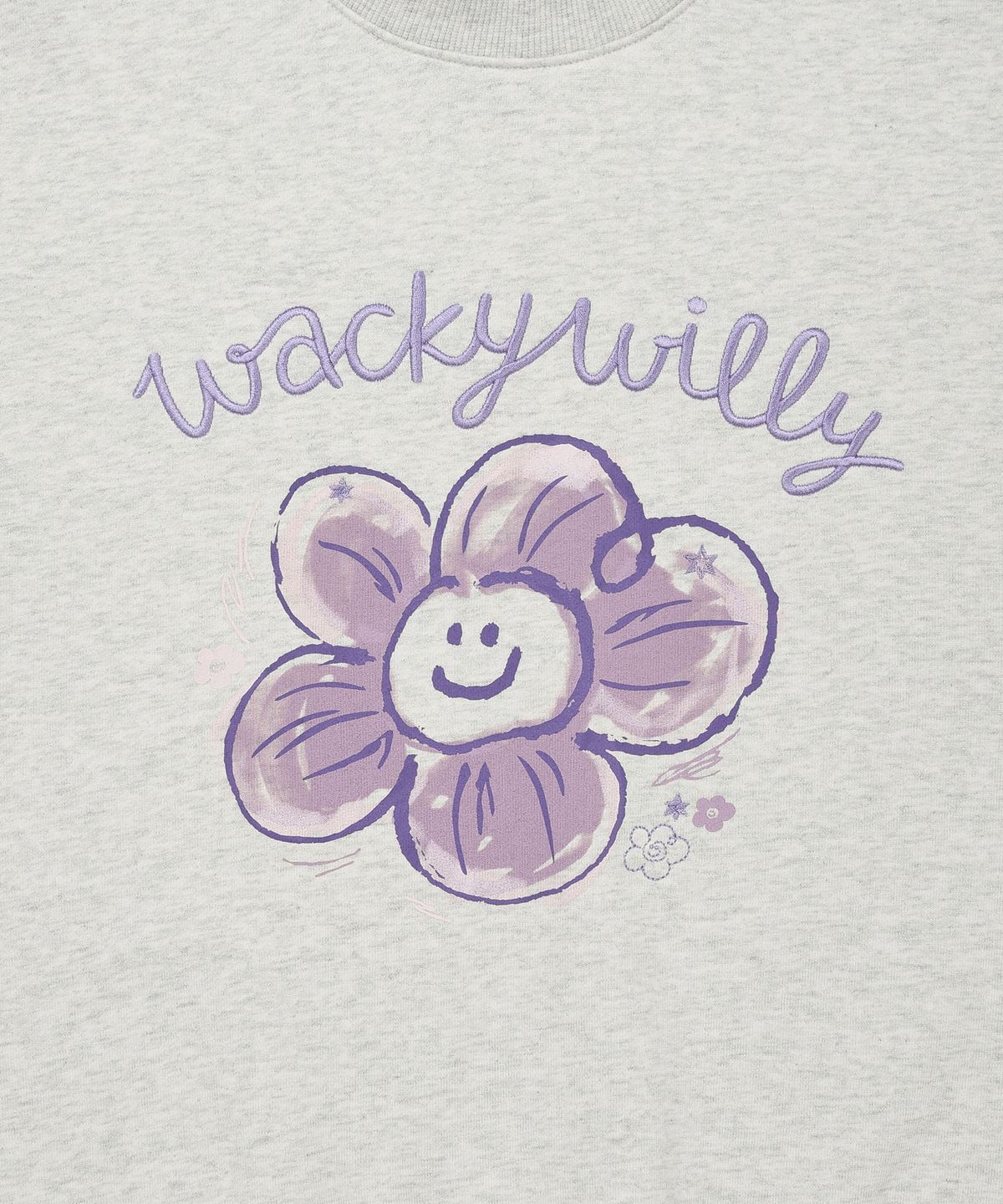 와키윌리(WACKY WILLY) [26SS] 우먼스 빅릴리 그래픽 맨투맨 오트밀