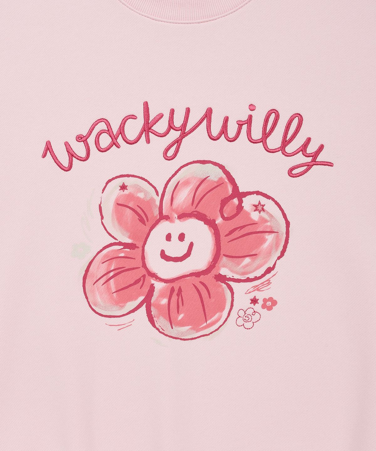 와키윌리(WACKY WILLY) [26SS] 우먼스 빅릴리 그래픽 맨투맨 핑크