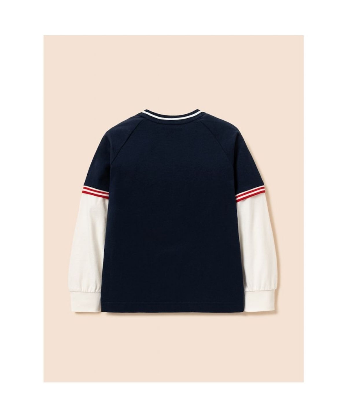 빈폴 키즈(BEANPOLE KIDS) 그래픽 레이어드 티셔츠 버뮤다 상하세트 - 네이비 (BI6241U04R)