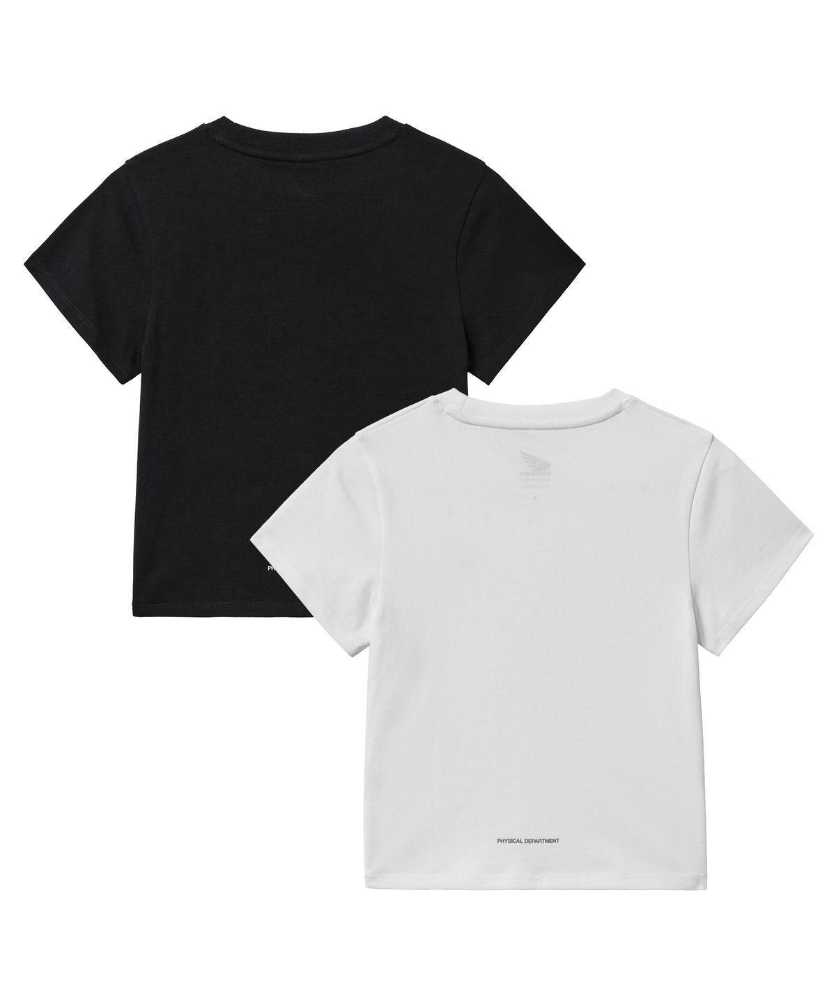핍스 모터사이클(PHYPS MOTORCYCLE) [2Pack] Womens Speed Cool Crop Short Sleeve White & Black