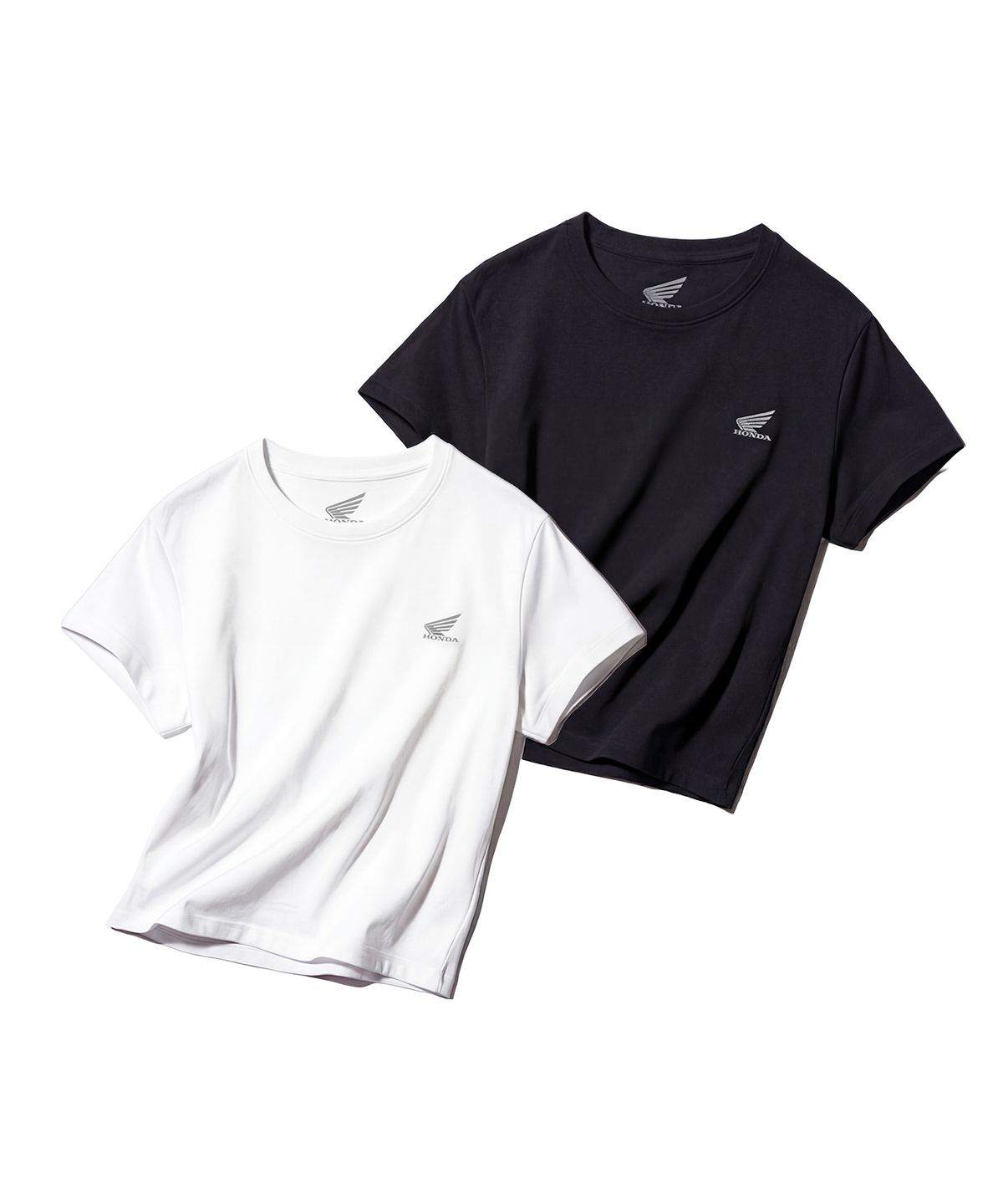 핍스 모터사이클(PHYPS MOTORCYCLE) [2Pack] Womens Speed Cool Crop Short Sleeve White & Black