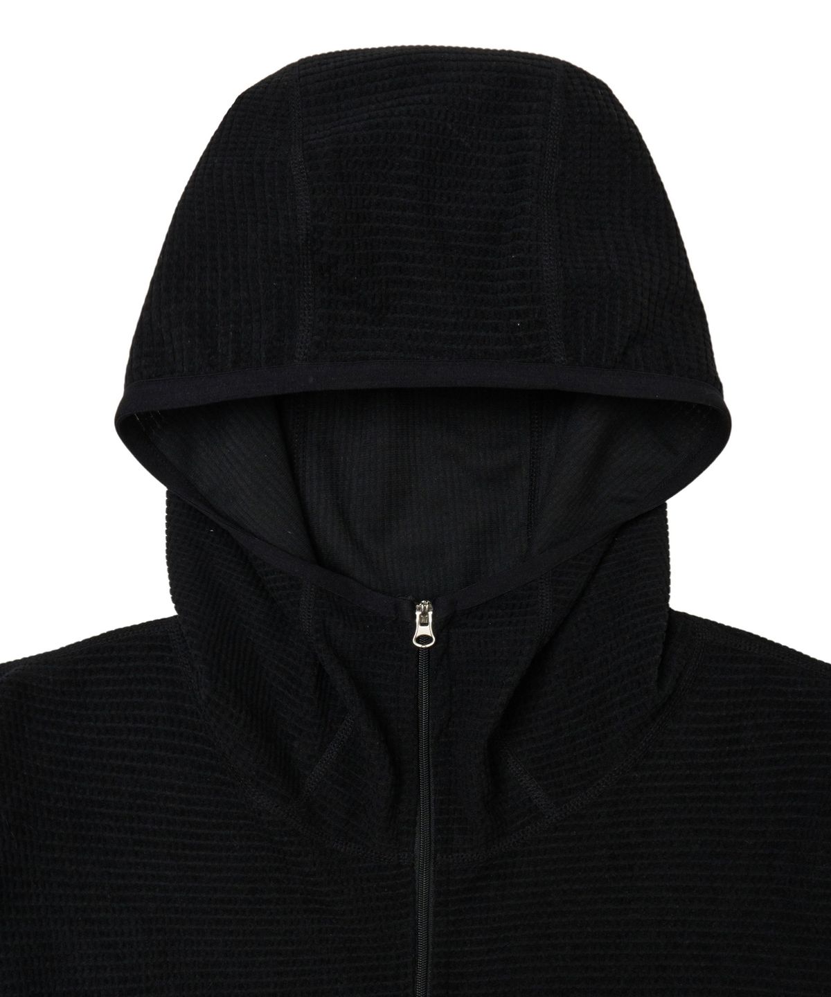 핍스 모터사이클(PHYPS MOTORCYCLE) H-Tech Grid Fleece Hoodie Zip-Up Black