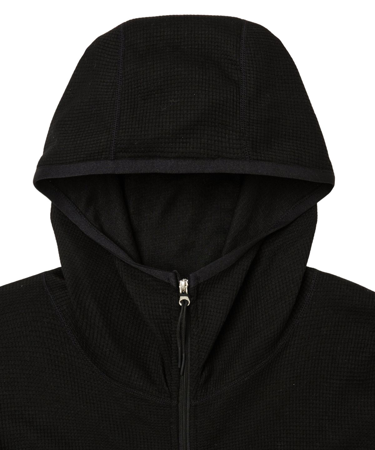 핍스 모터사이클(PHYPS MOTORCYCLE) H-Tech Light Weight Waffle Hoodie Zip-Up Black