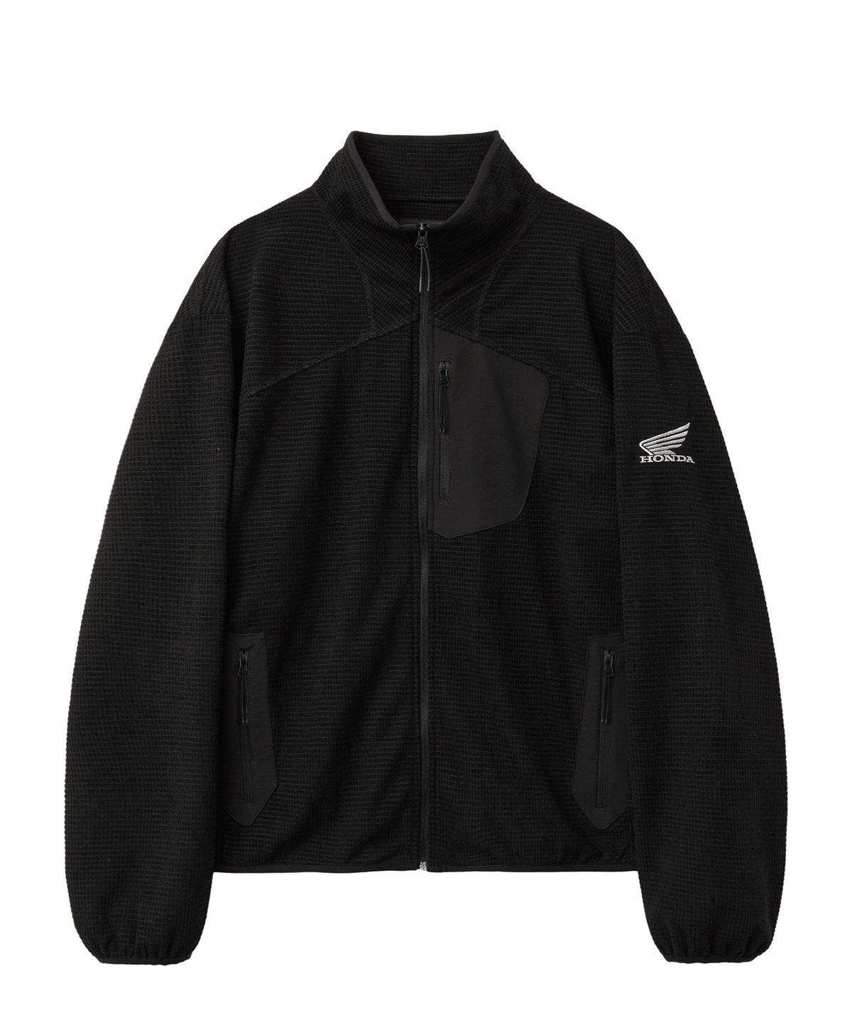 핍스 모터사이클(PHYPS MOTORCYCLE) H-Tech Grid Fleece Jacket Black