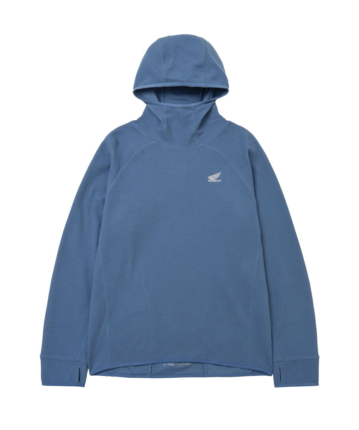 핍스 모터사이클(PHYPS MOTORCYCLE) H-Tech Waffle Back Pocket Hooded Long Sleeve Vintage Blue
