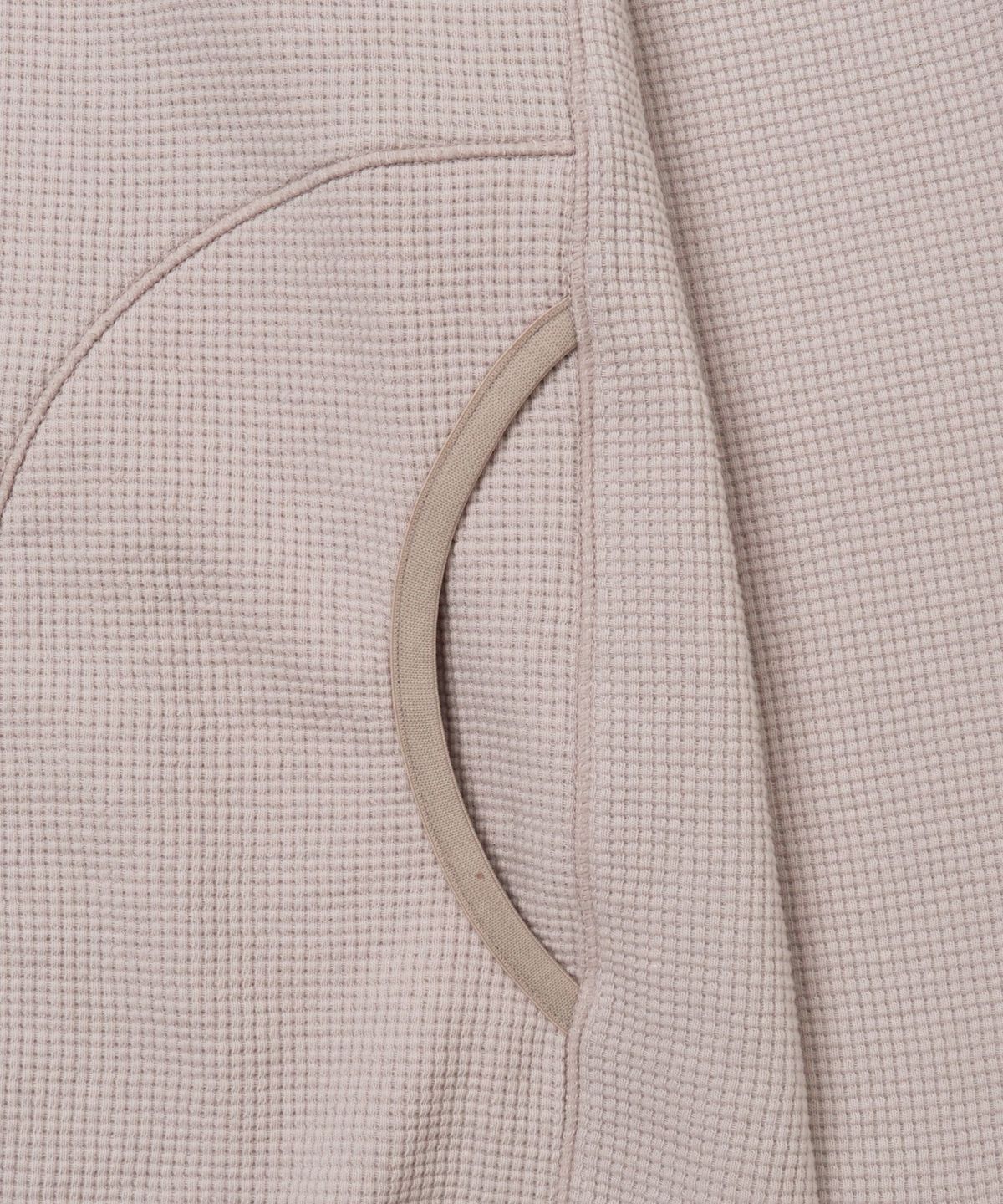 핍스 모터사이클(PHYPS MOTORCYCLE) H-Tech Waffle Back Pocket Hooded Long Sleeve Beige