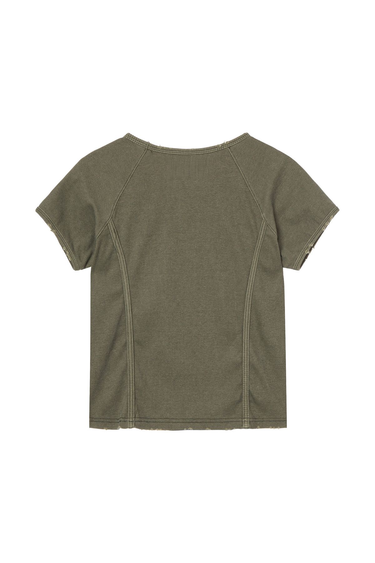 다이닛(DEINET) PIGMENT LOGO T-SHIRT IN KHAKI