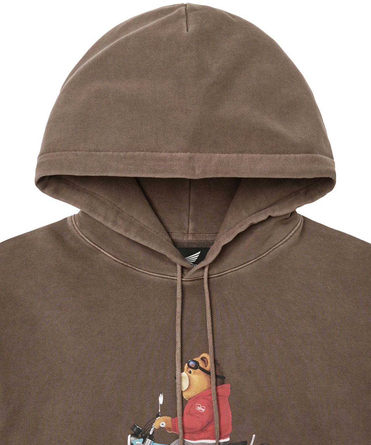 핍스 모터사이클(PHYPS MOTORCYCLE) Pigment Dax Bear Hoodie Brown