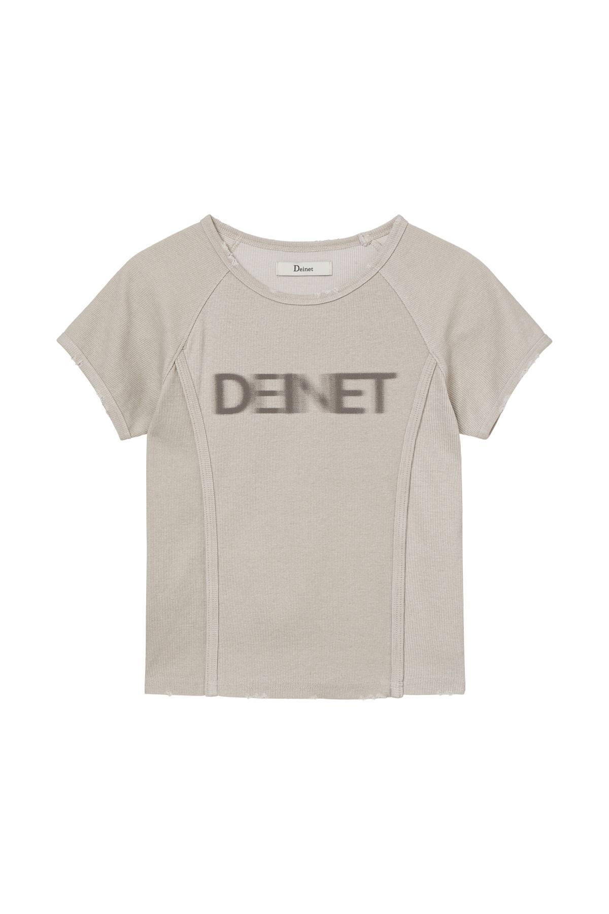 다이닛(DEINET) PIGMENT LOGO T-SHIRT IN BEIGE