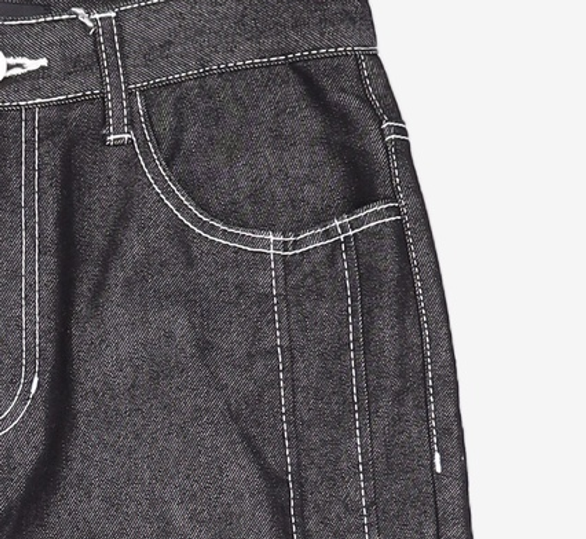 가먼트레이블(GARMENT LABLE) Stitch Straight Jeans - Black 95