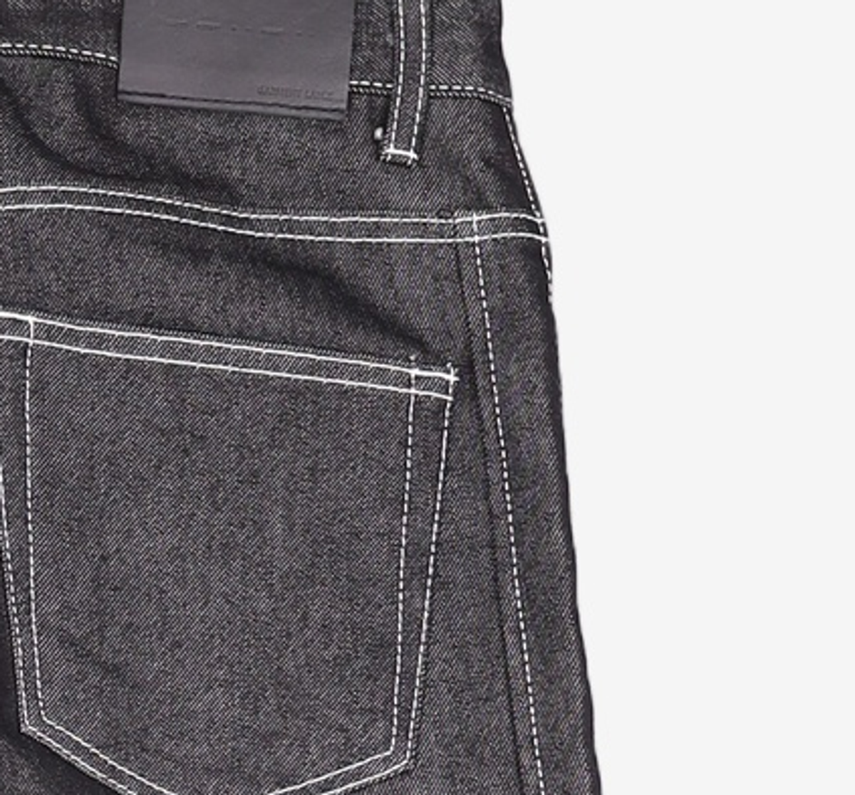 가먼트레이블(GARMENT LABLE) Stitch Straight Jeans - Black 95