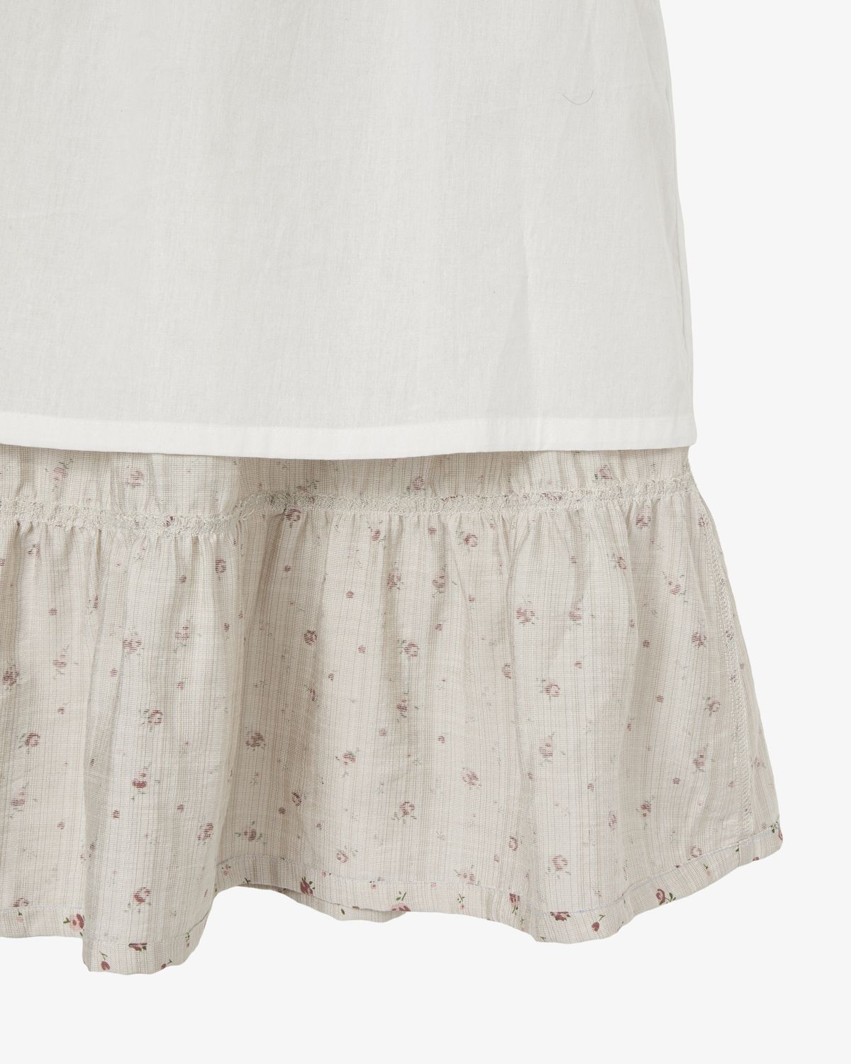 에이이에이이(AEAE) PATTERN TIERED SKIRT [BEIGE]