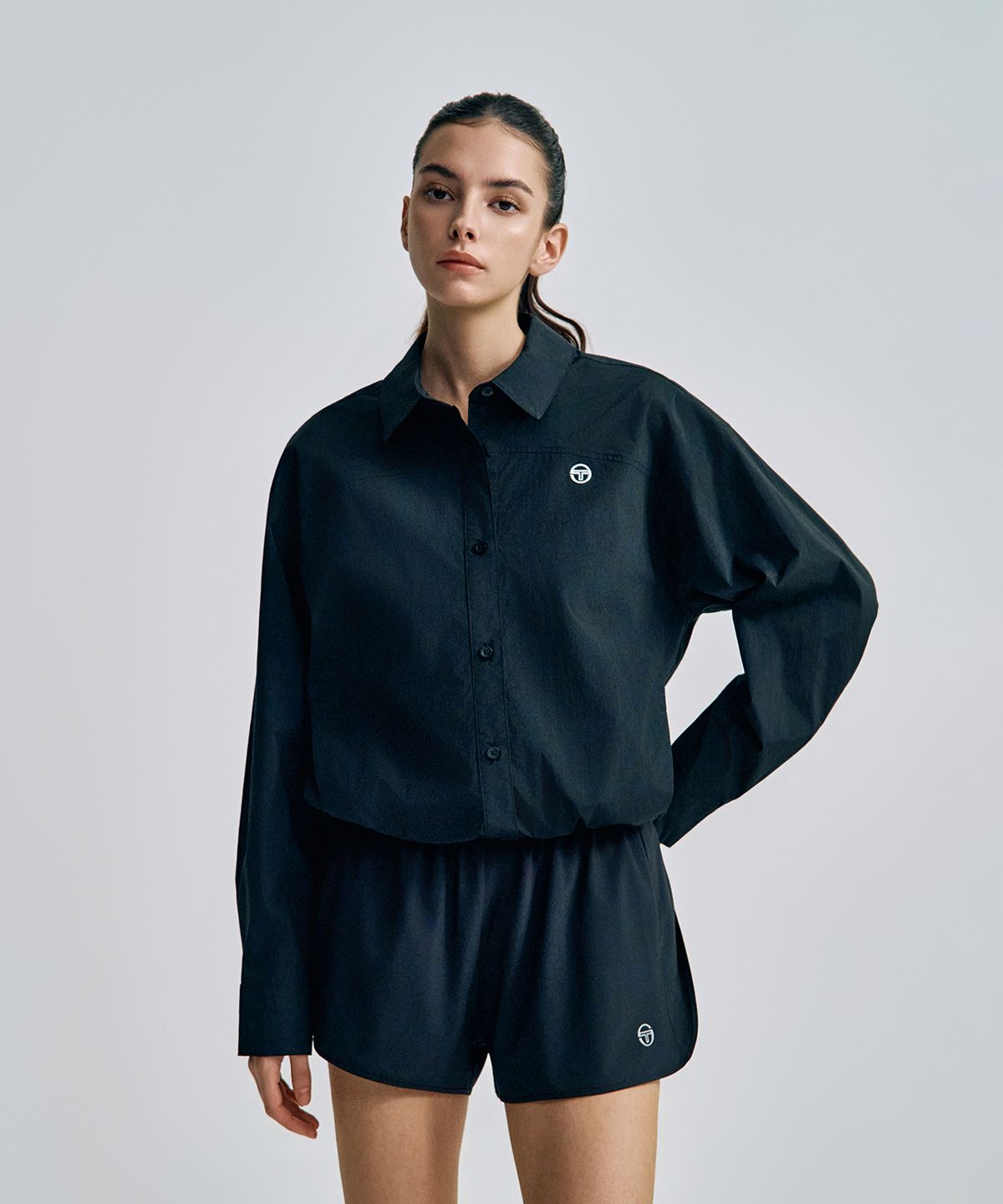 세르지오 타키니(SERGIO TACCHINI) W 라이트 스트레치 셔켓 (Black)