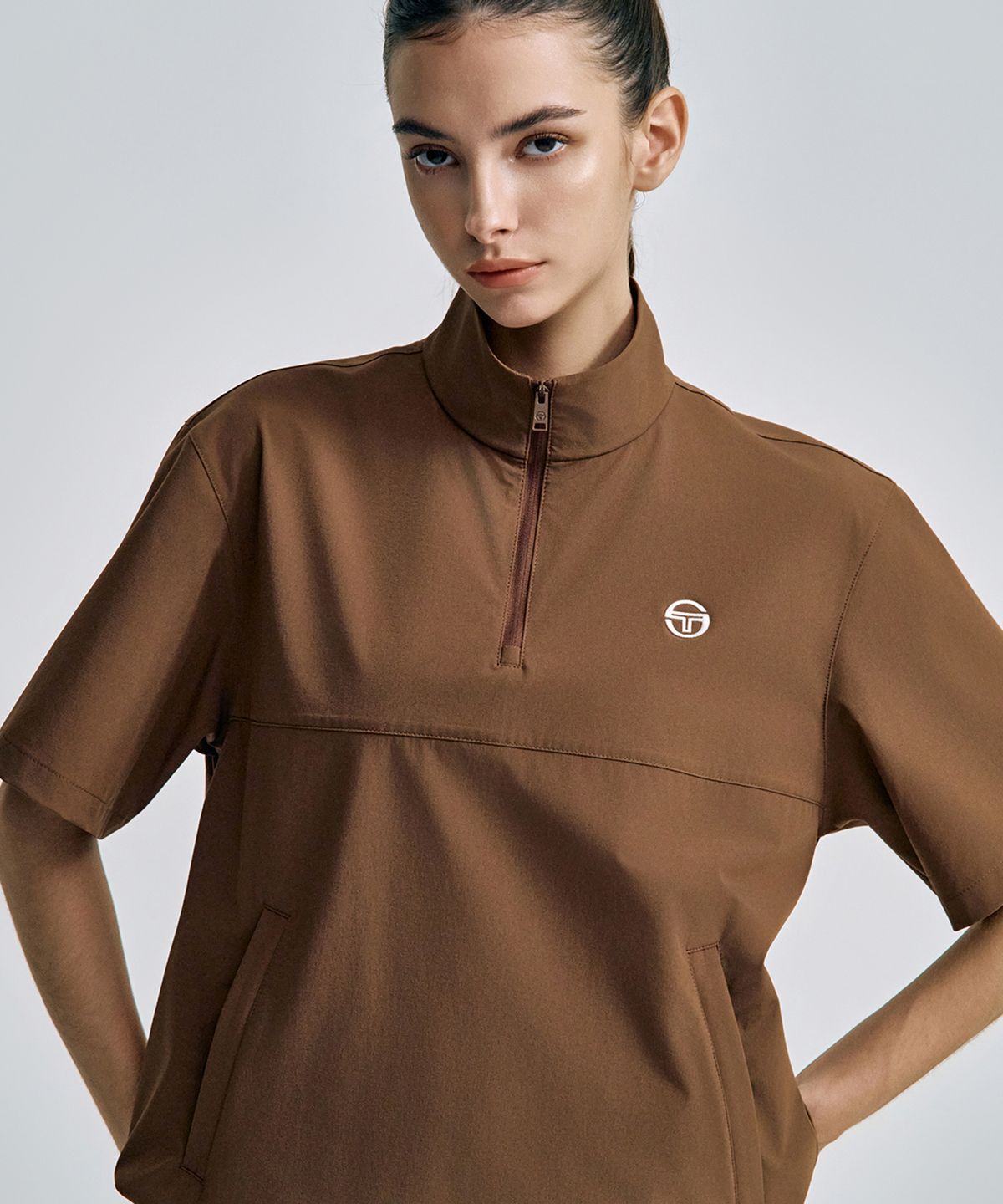 세르지오 타키니(SERGIO TACCHINI) U 프레쉬닷 반팔 아노락 (Brown)