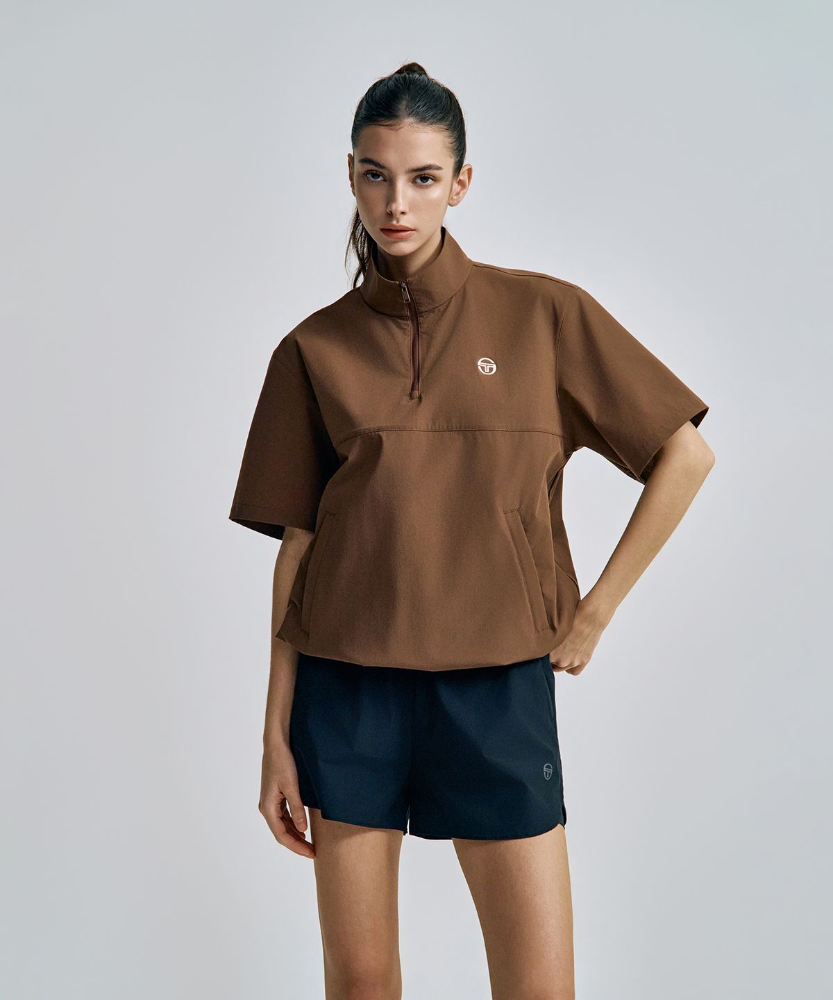 세르지오 타키니(SERGIO TACCHINI) U 프레쉬닷 반팔 아노락 (Brown)