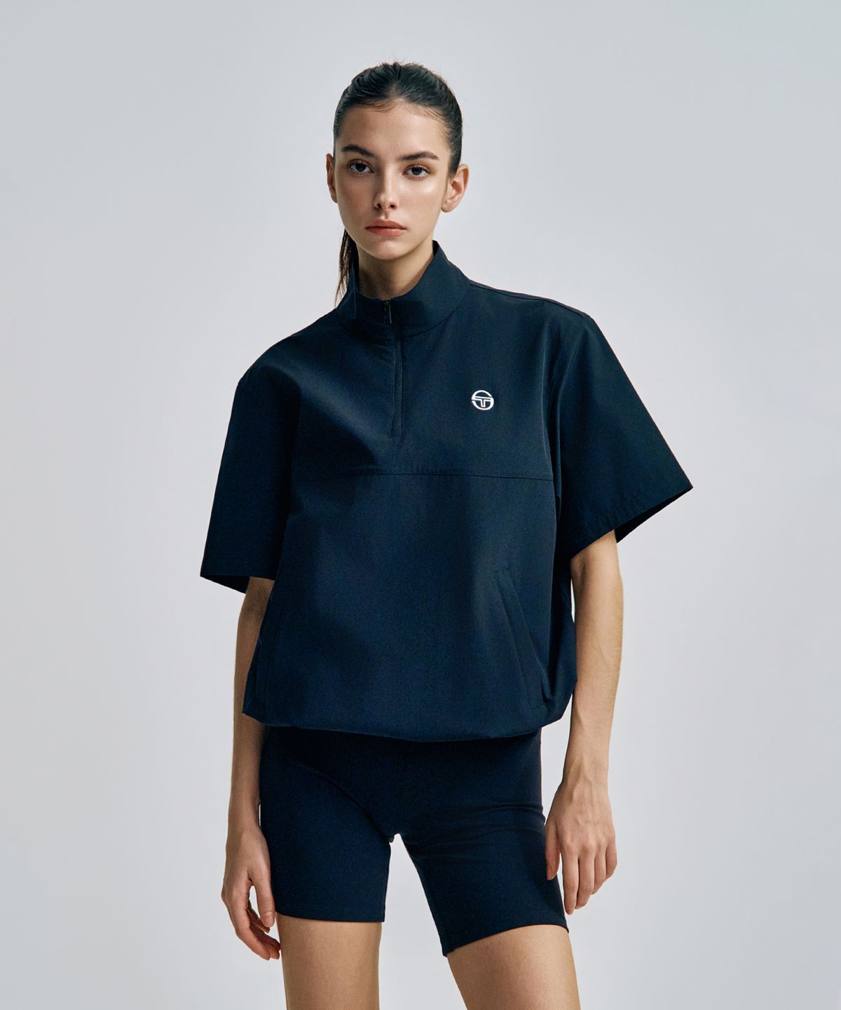 세르지오 타키니(SERGIO TACCHINI) U 프레쉬닷 반팔 아노락 (Black)