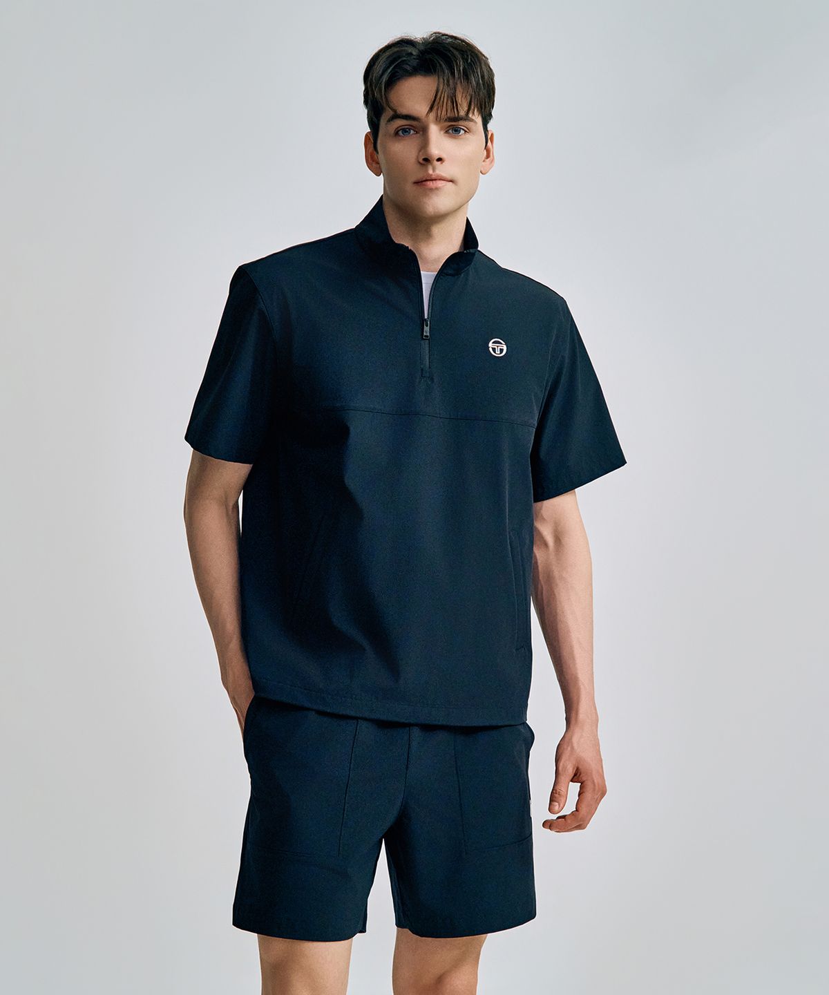 세르지오 타키니(SERGIO TACCHINI) U 프레쉬닷 반팔 아노락 (Black)