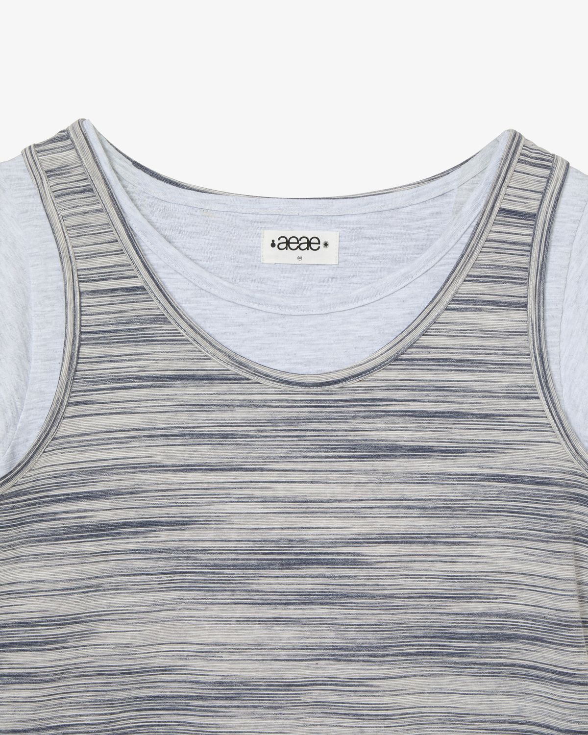에이이에이이(AEAE) LAYERED TOP DRESS [NAVY]