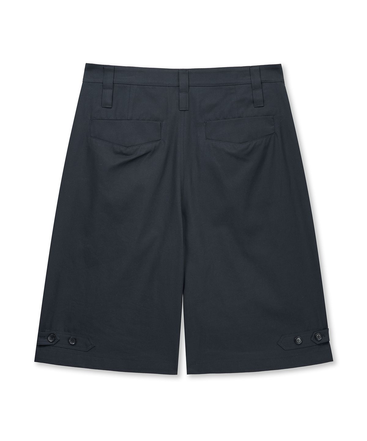 언지미크(UNGIMMICK) PLEATED COTTON BERMUDAS (NAVY)