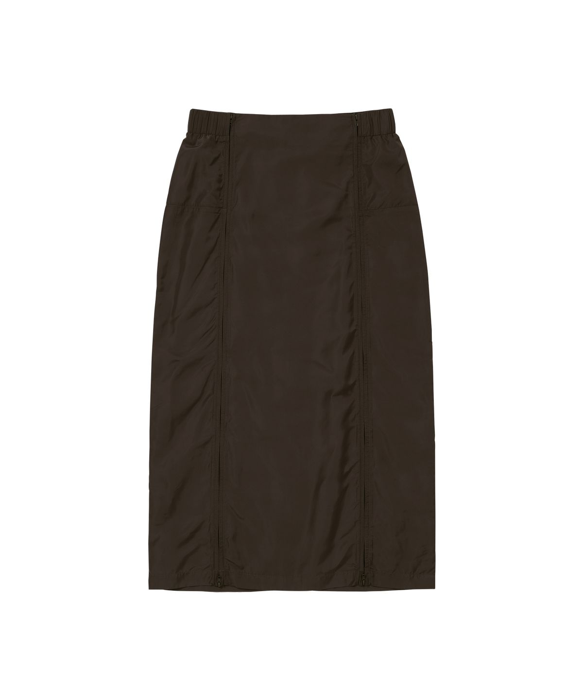 웰빙익스프레스(WELLBEING EXPRESS) Utility Zipper Skirt Brown