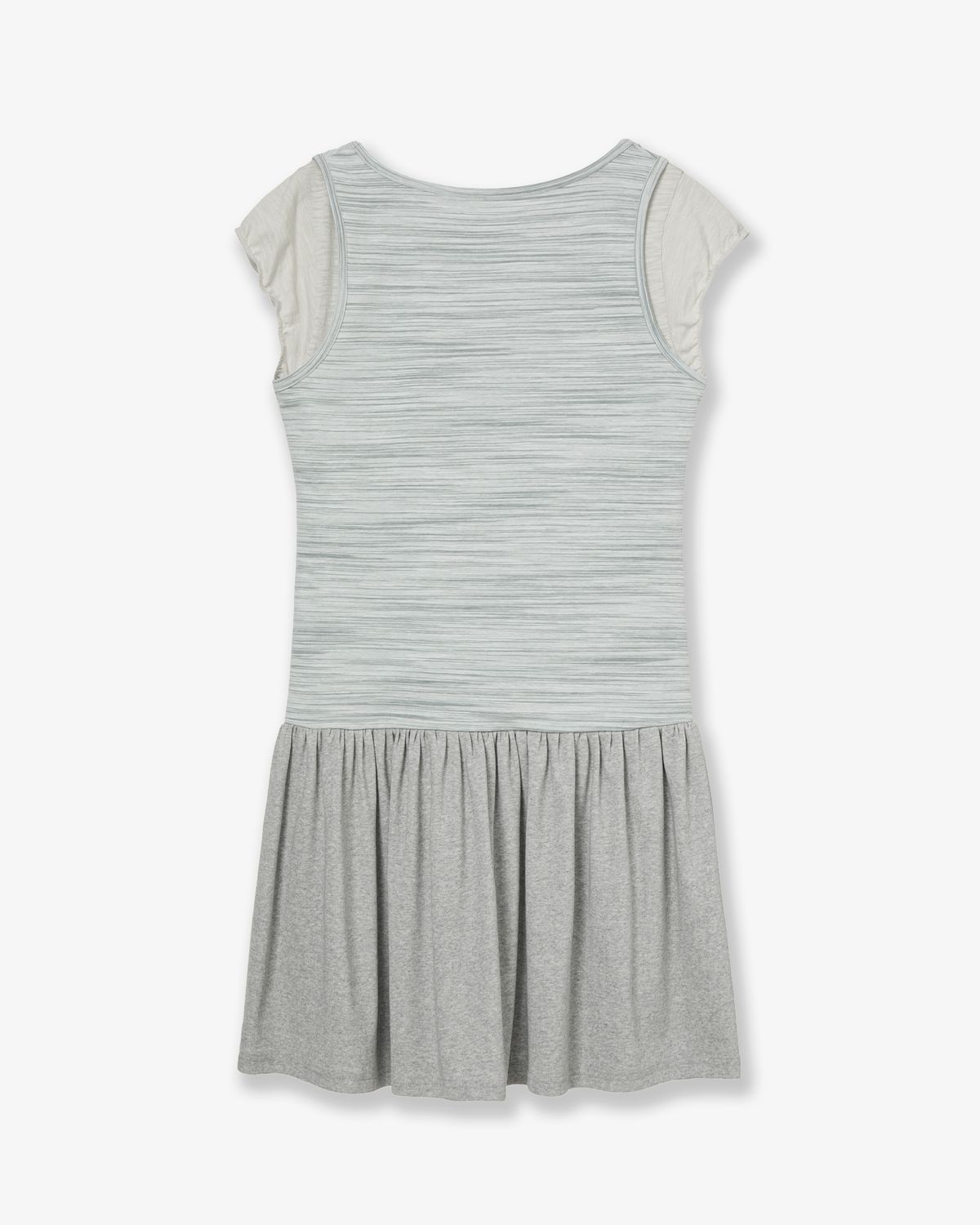 에이이에이이(AEAE) LAYERED TOP DRESS [GREY]