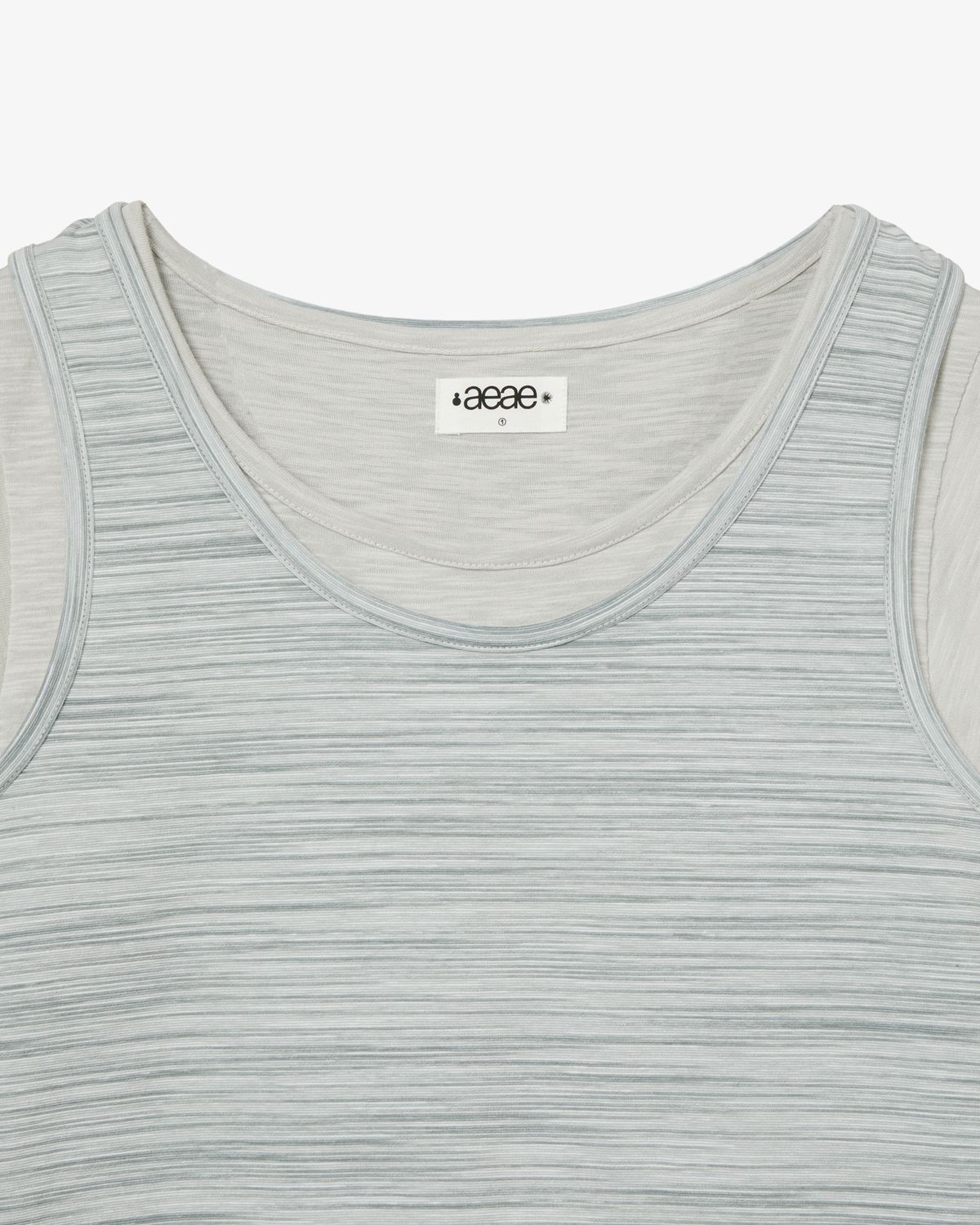 에이이에이이(AEAE) LAYERED TOP DRESS [GREY]