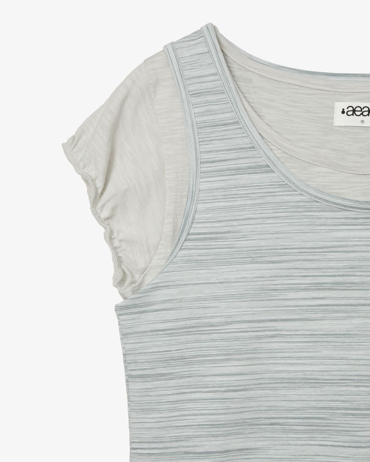 에이이에이이(AEAE) LAYERED TOP DRESS [GREY]