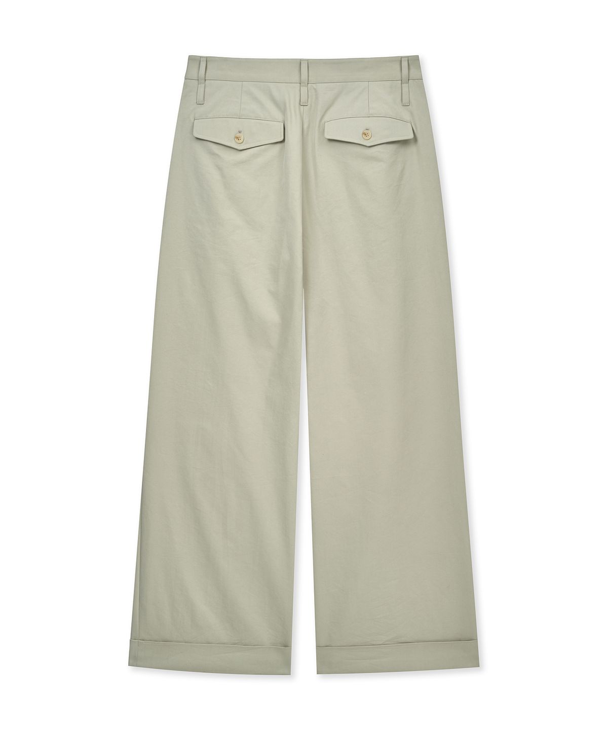 언지미크(UNGIMMICK) PLEATED WIDE CHINO PANTS (LIGHT BEIGE)