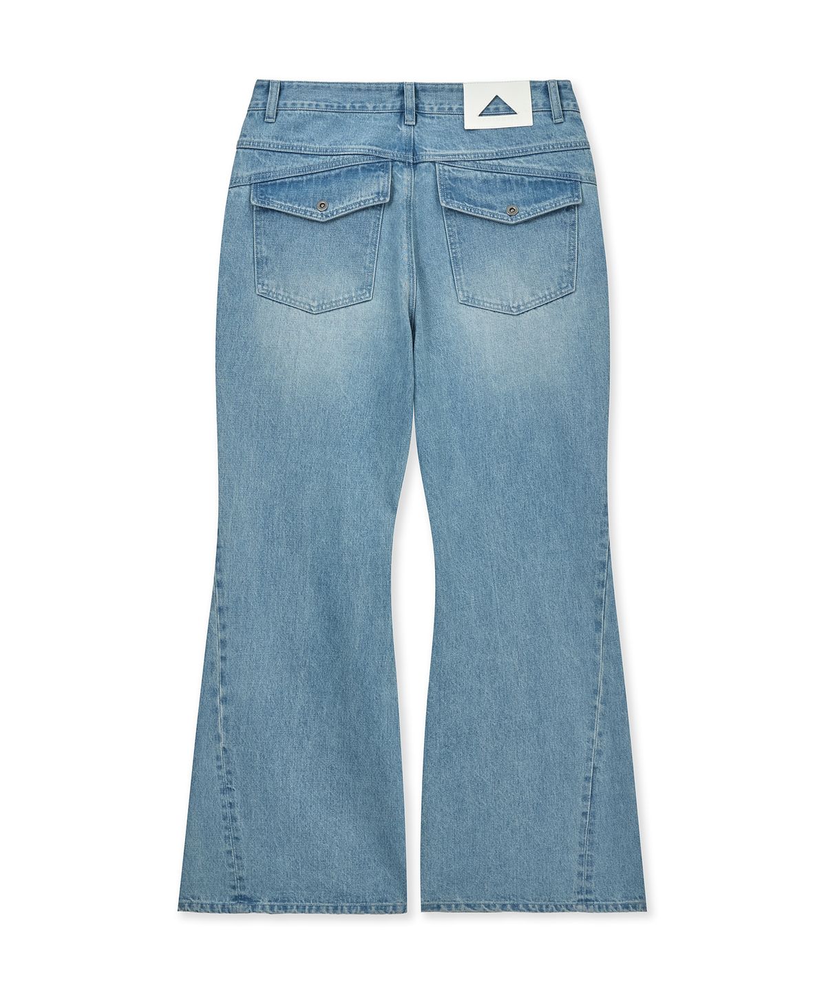 언지미크(UNGIMMICK) SLUB FLARED DENIM PANTS (LIGHT BLUE)