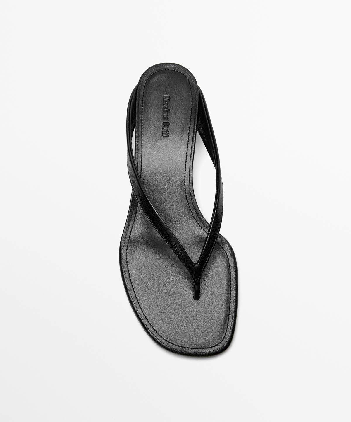 마시모두띠(MASSIMO DUTTI) 미드힐 스트랩 샌들