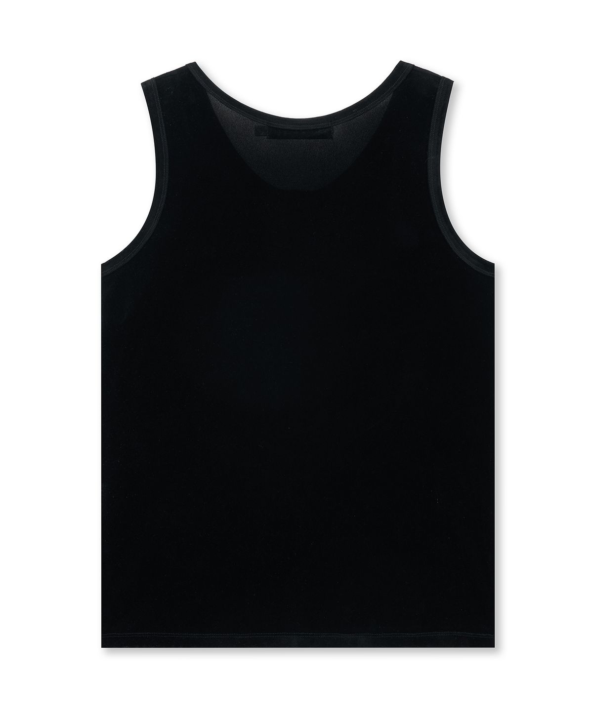 언지미크(UNGIMMICK) VELVET HENLEY TANK TOP (BLACK)