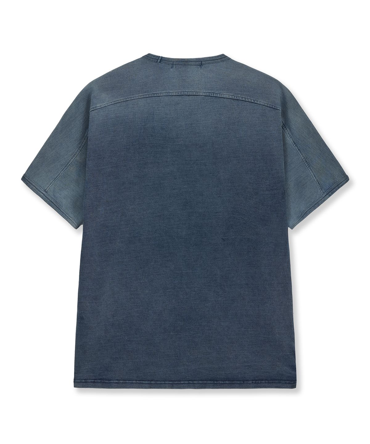 언지미크(UNGIMMICK) FADED RINGER T-SHIRT (GRAYISH BLUE)