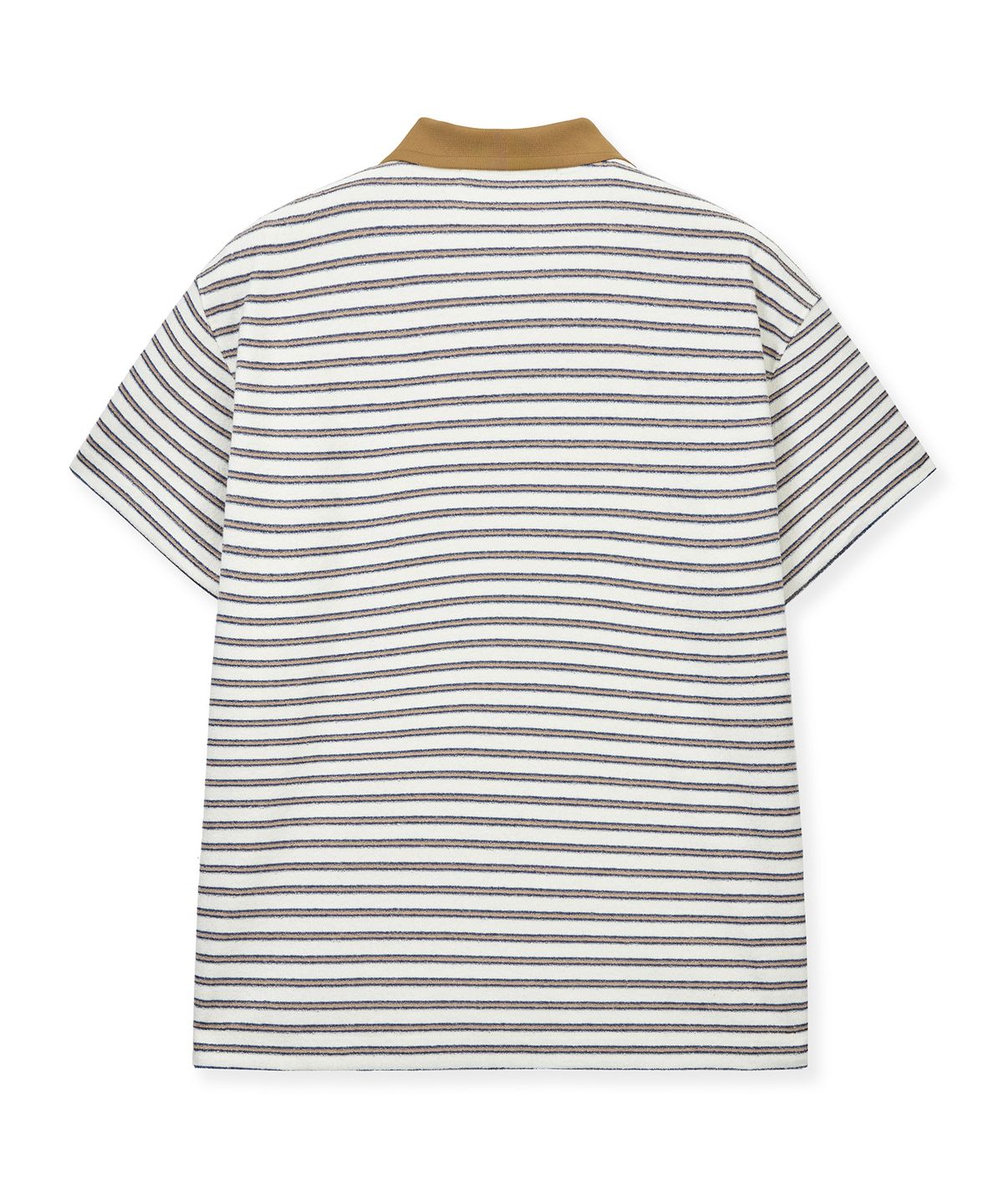 언지미크(UNGIMMICK) STRIPE TERRY POLO SHIRT (WHITE)