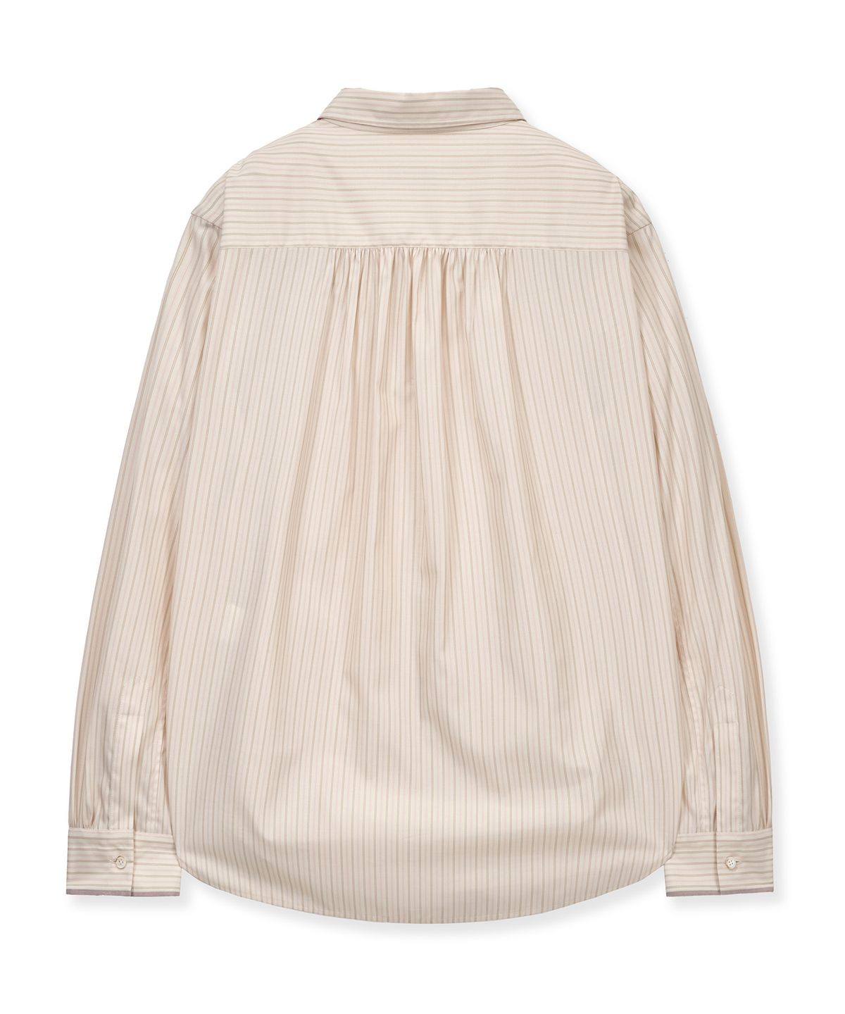 언지미크(UNGIMMICK) TAILORED MULTI STRIPE SHIRT (APRICOT)