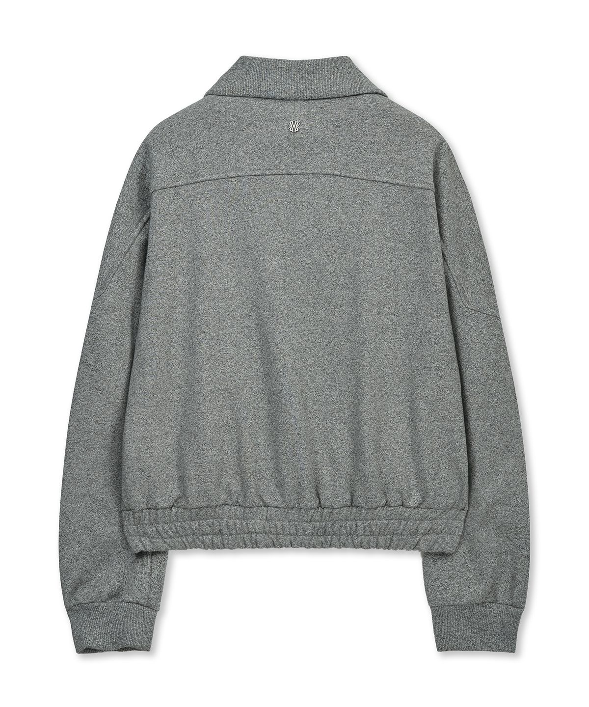 언지미크(UNGIMMICK) HIGH NECK ZIP-UP JACKET (MELANGE GRAY)