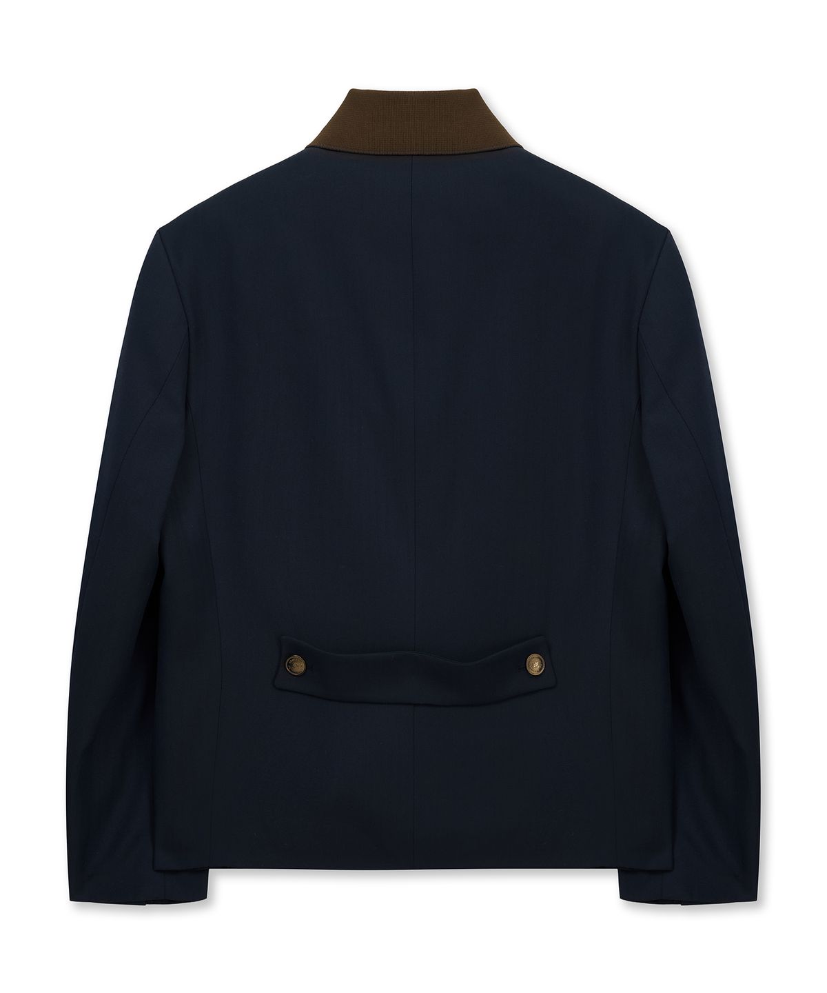 언지미크(UNGIMMICK) HERRINGBONE DOUBLE BREASTED JACKET (NAVY)