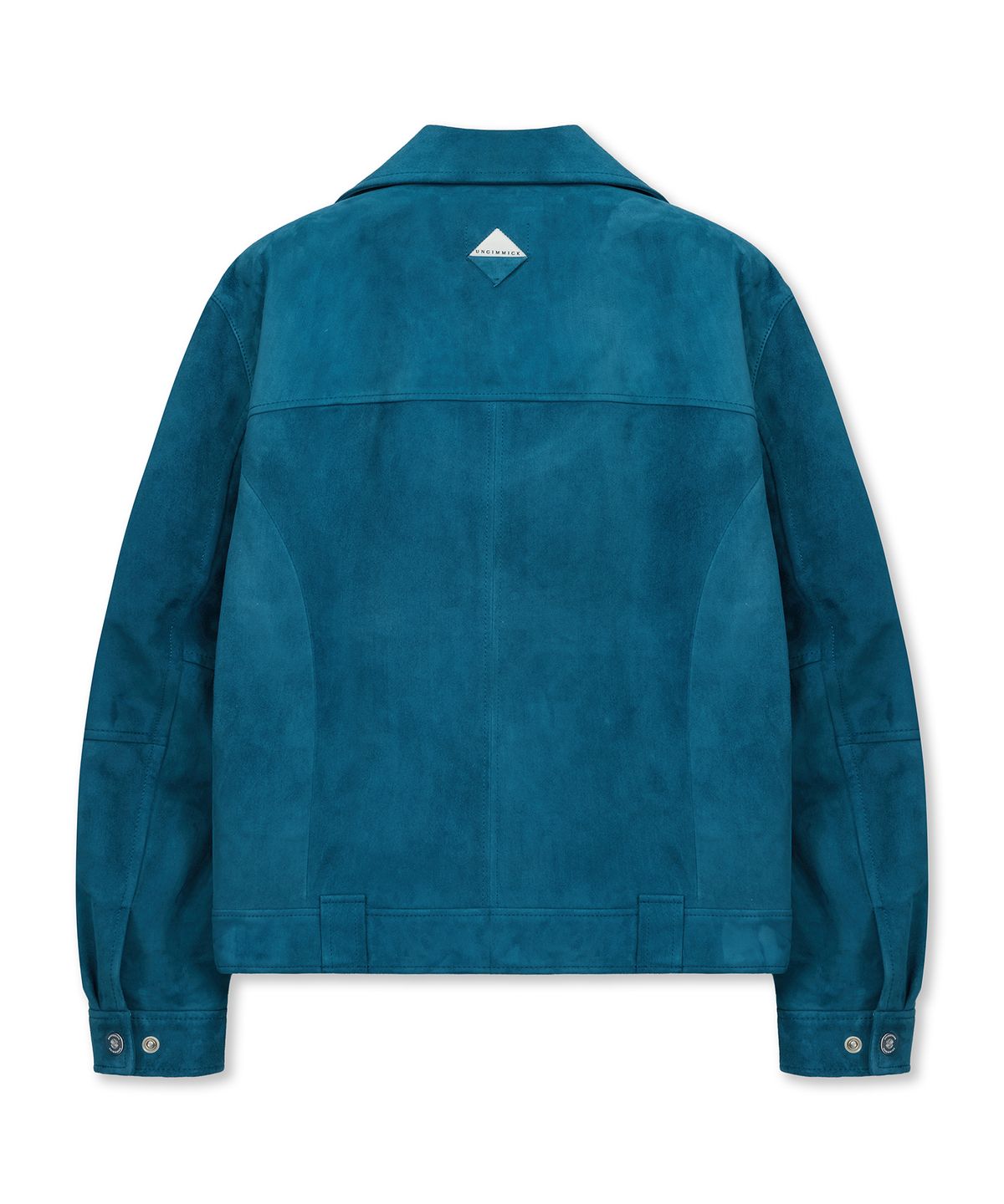 언지미크(UNGIMMICK) COBALT SUEDE TRUCKER JACKET (BLUE / GOATSKIN)