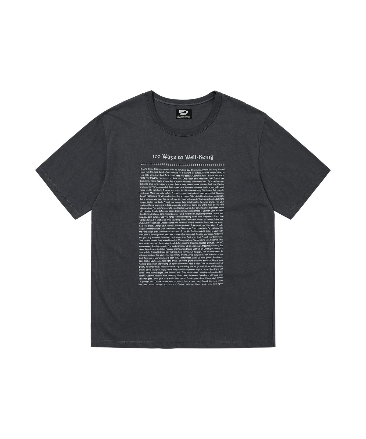 웰빙익스프레스(WELLBEING EXPRESS) Oversized HOWtoWB Half Sleeve Charcoal