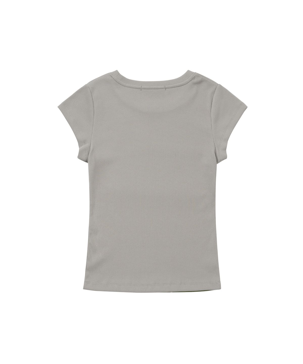 웰빙익스프레스(WELLBEING EXPRESS) Flower Half Sleeve-red Grey