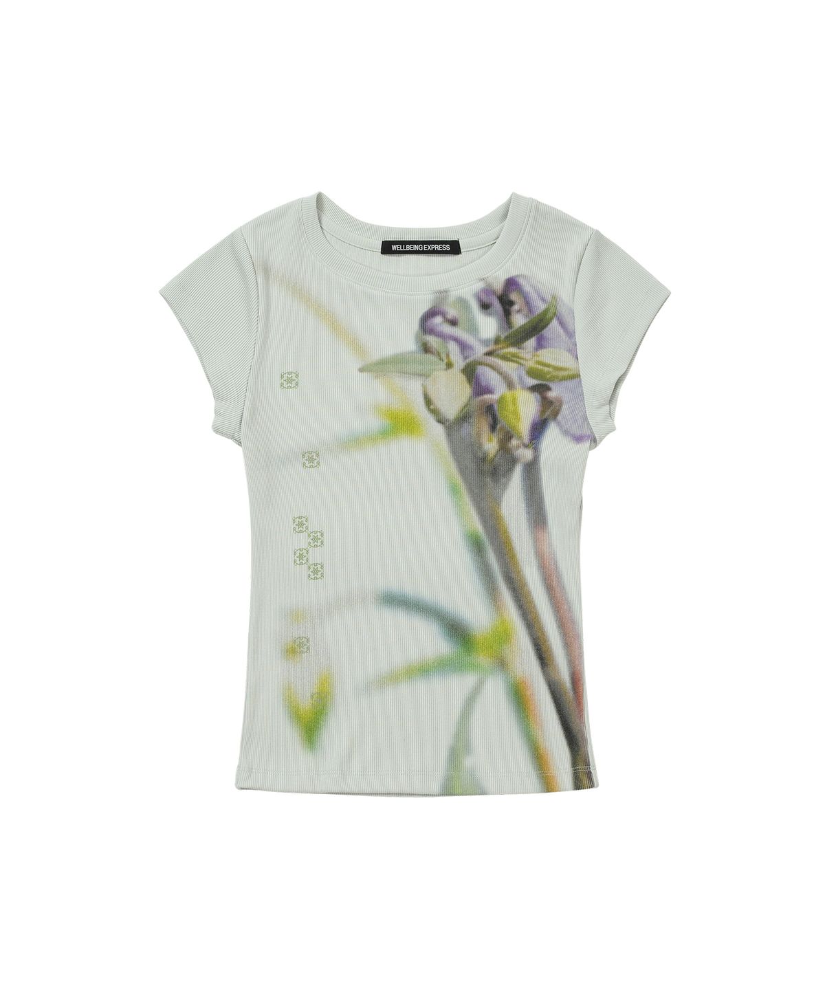웰빙익스프레스(WELLBEING EXPRESS) Flower Half Sleeve-green Mint