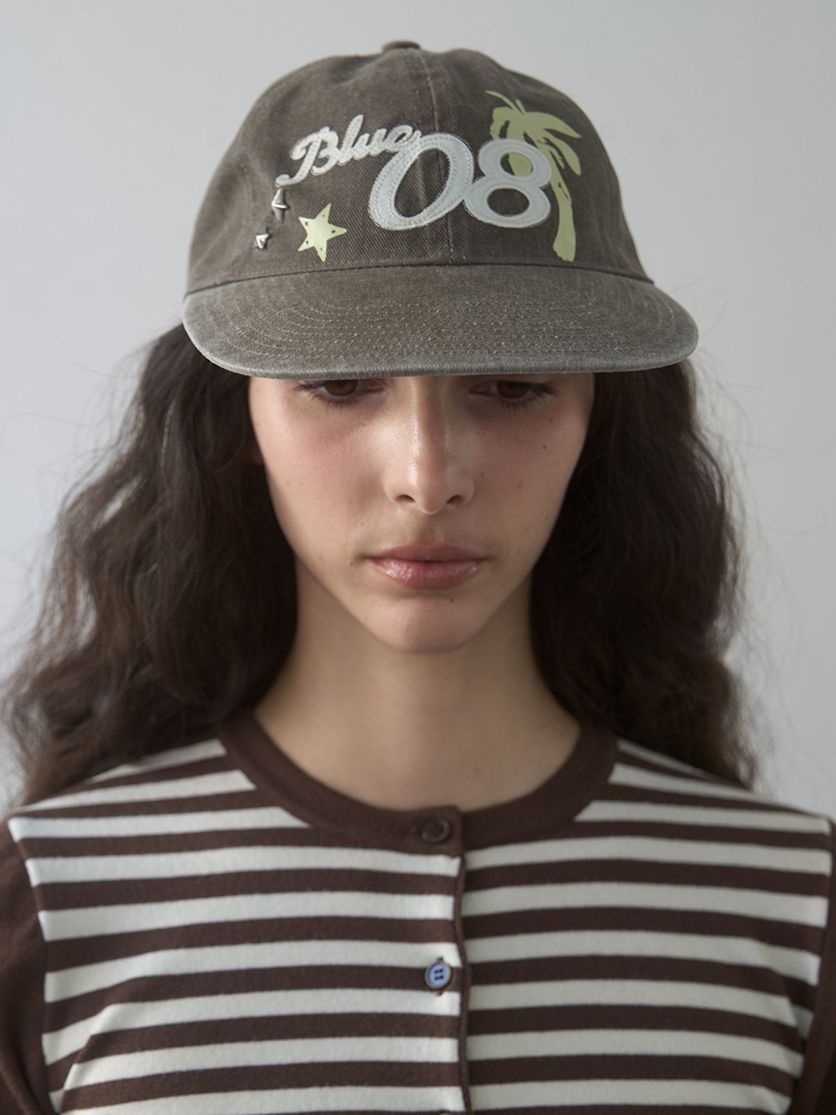 기준(KIJUN) Blue 08 Cap Charcoal Brown